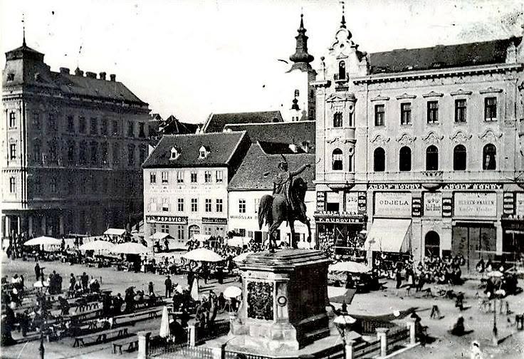 Trg bana Jelačića oko 1909. godine